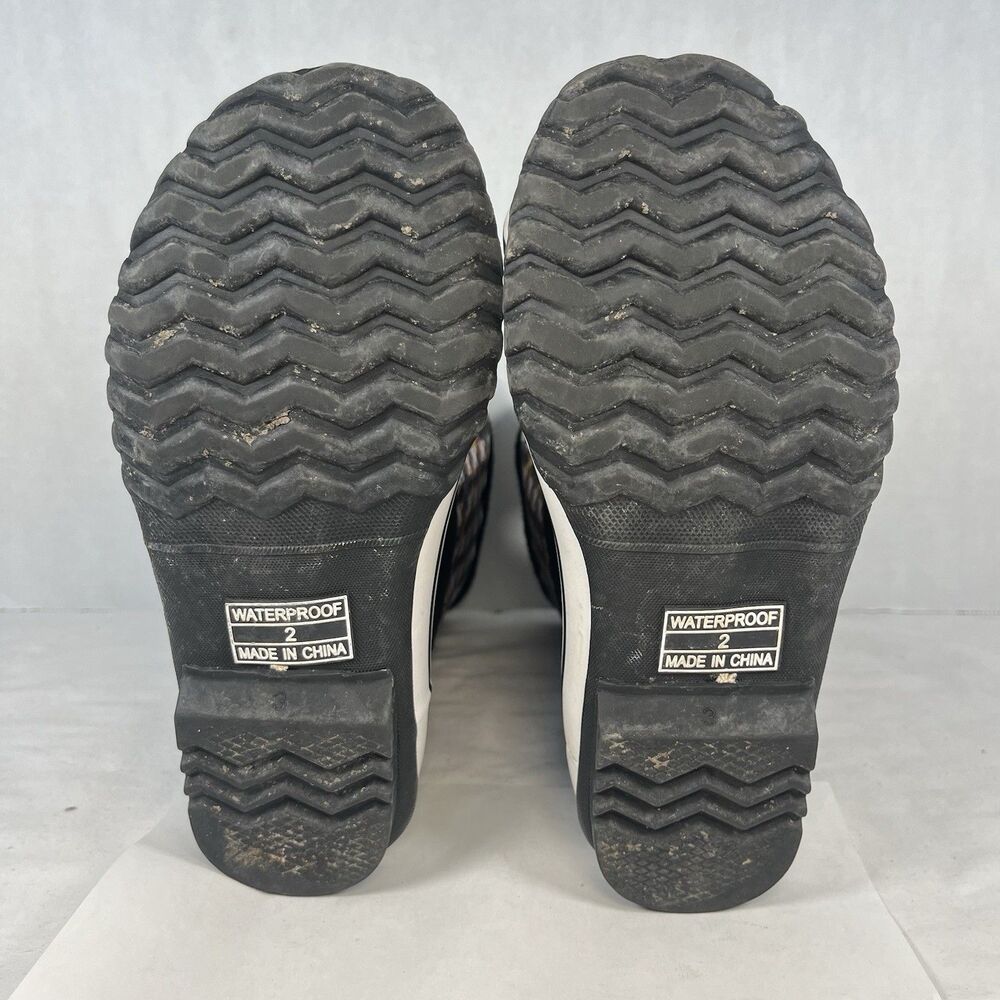 Sorel Girls Youth Size 2 Waterproof Winter Snow Boots Brown Black - Picture 6 of 7